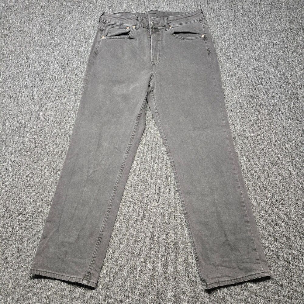 H&M &Denim Jeans Women’s 8 High Waist Straight Leg Gray Stretch Ankle Pants